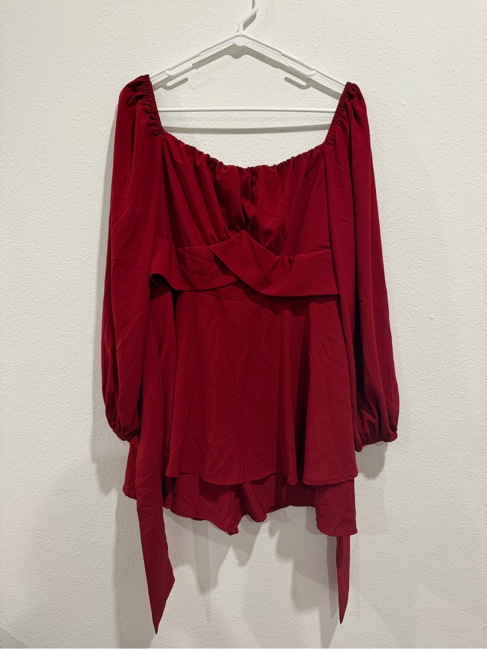 Amazon Women's Burgundy Off-Shoulder jumpsuit